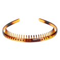 thumbnail image 1 of Diadema dentada de presión para el cabello, diadema para cabello quebradizo, sencilla, negra y marrón, accesorios para el cabello para mujer, 1 of 2