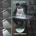 10X 5X Floor Magnifying Glass with Light and Stand,36 LED Flexible Gooseneck Magnifying Lamp