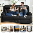 thumbnail image 6 of WISHDEER Loveseat Recliner Sofa RV Recliner Couch Manual Reclining Loveseat with Console for Living Room Home Theater Seating with AC/UsbC/Usb, 6 of 10