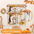 thumbnail image 4 of Pumpkin Gnome Kitchen Curtains Fall Window Curtains Valance and Tier Set 36 Inch, Autumn Maple Tree Leaves Rod Pocket Short Tier Curtain for Room, Thanksgiving Small Cafe Kitchen Decor, 4 of 6