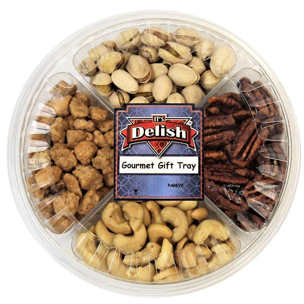 Gourmet Nuts Sampler Gift Tray 4Section by It's Delish