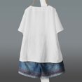 thumbnail image 5 of Tops For Women Loose Bat Sleeve Summer T Shirts Casual Plain Blouse Plus Size Tops S 4XL, 5 of 6
