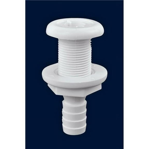 Attwood 38731 0.75 in. Thru Hull Connector for Hose, White