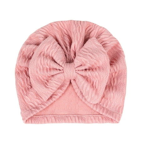 

Baby Bonnets Cute Infant Turban Hats Soft Hospital Caps with Bowknot