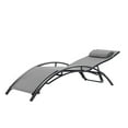 thumbnail image 5 of Kadyn 2PCS Set Chaise Lounges Outdoor Lounge Chair Lounger Recliner Chair For Patio Lawn Beach Pool Side Sunbathing, Gray, 5 of 11