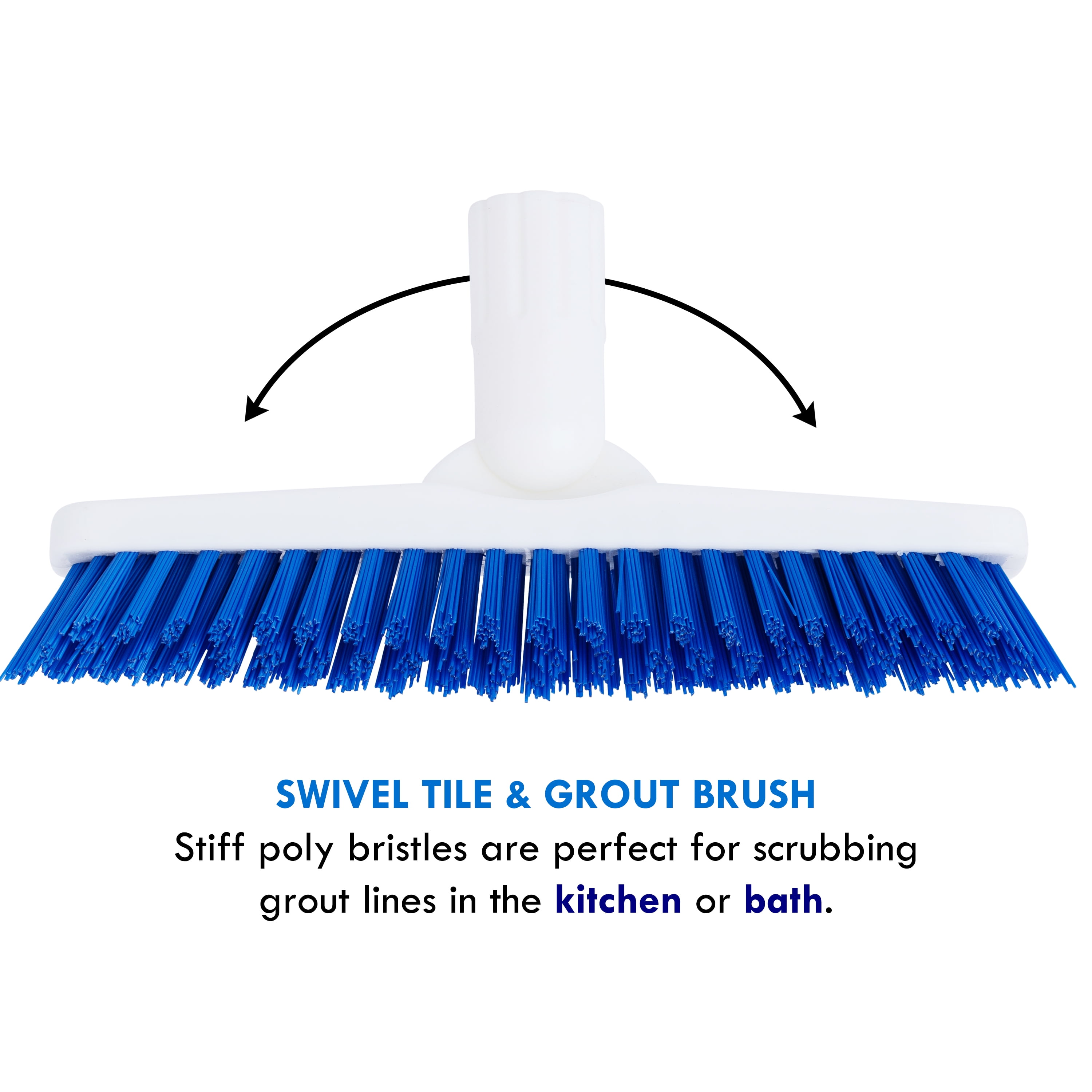 Grout Cleaner for Tile Floors, Lalafancy Tile Grout Brush with Long Handle  V Shape Stiff Bristles 51'' Tile Grout Cleaner 160° Rotatable for Kitchen