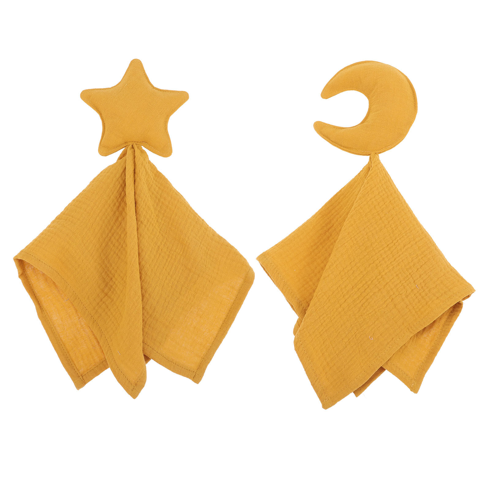 2pcs Baby Security Blankets Moon Stars Baby Snuggle Blankets Crib