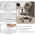 thumbnail image 6 of FKELYI Brown Cow Print Office Chair Slipcover for Backrest & Cushion Seat 2 Pcs Stretchable Swivel Computer Chair Cover Dustproof Armchair Protector Home Decor, 6 of 7