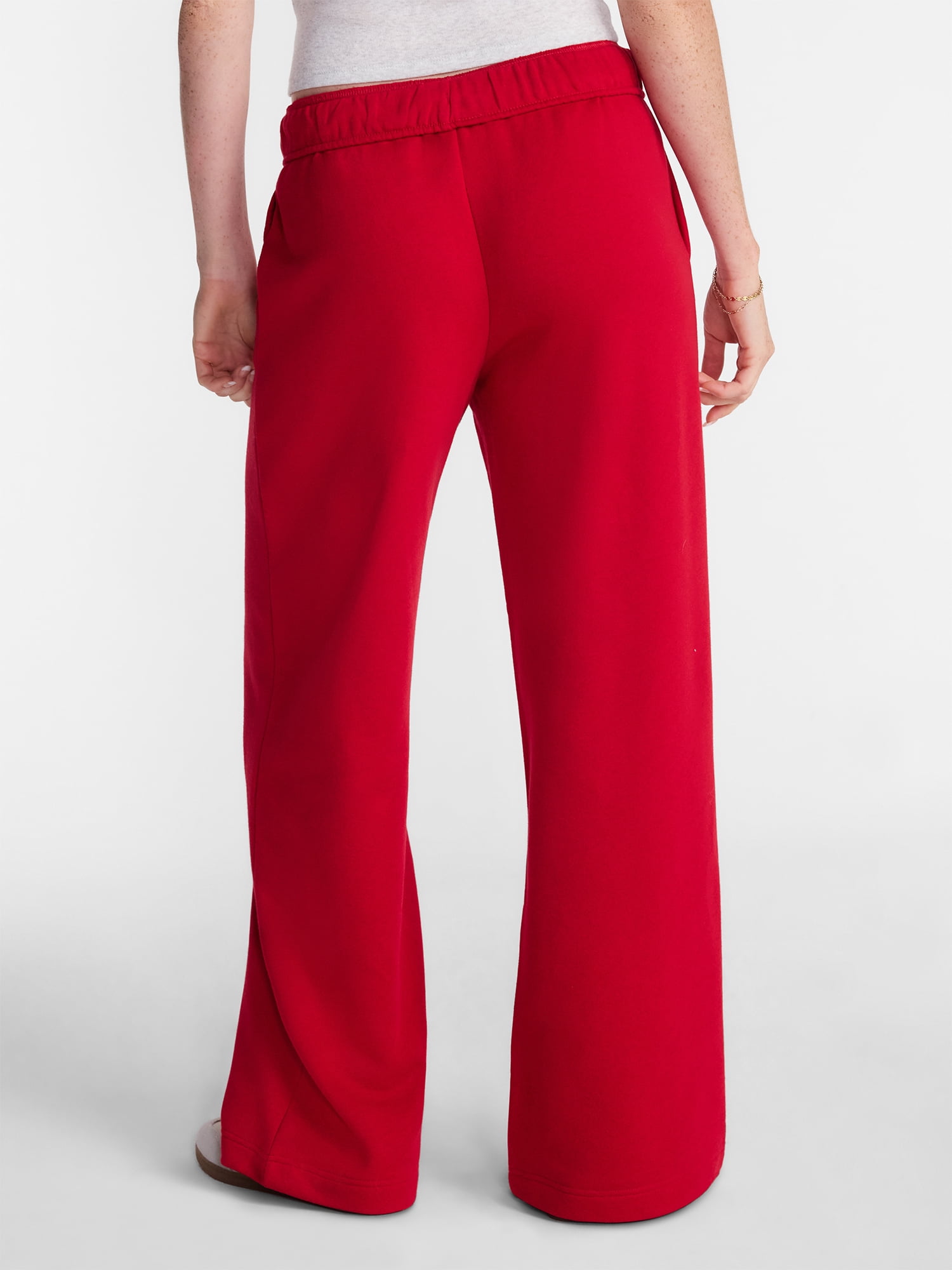 No Boundaries Soft Fleece Wide Leg Pants, 30” Inseam, 1 or 2-Pack, Women’s XXS-4X