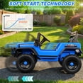 thumbnail image 5 of VIBESPARK 12V Ride on Toys for Toddlers Ride on Cars with Remote Control, Electric Ride on Truck Car w/ Bluetooth, Music, Stories, Battery Indicator, Volume Adjustment, Breathing Light, Blue, 5 of 6