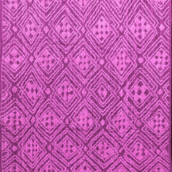 Ahgly Company Indoor Square Abstract Pink Modern Area Rugs, 8' Square