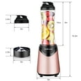 thumbnail image 4 of La Reveuse Smoothie Blender Personal Size 300 Watts with 2 Pieces 18 oz BPA Sports Bottles (Pink), 4 of 7