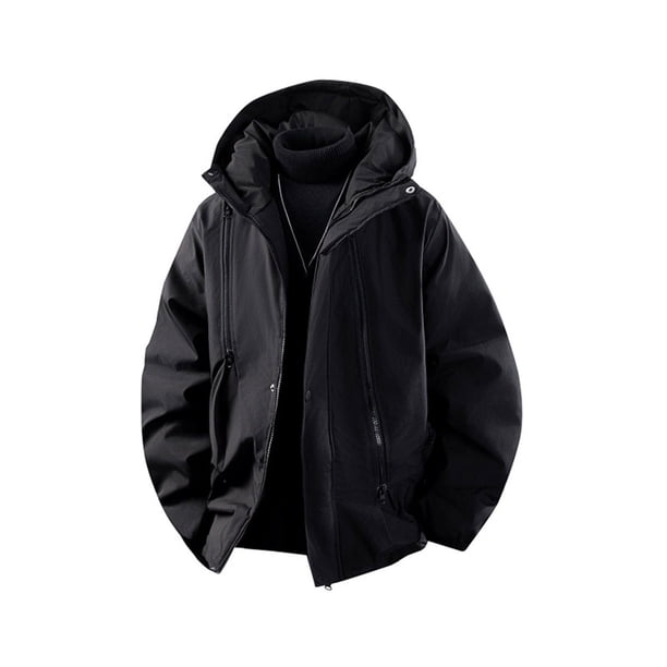 Ceisia Men's Oversize Hooded Zip-Up Warm Jacket for Winter Gift
