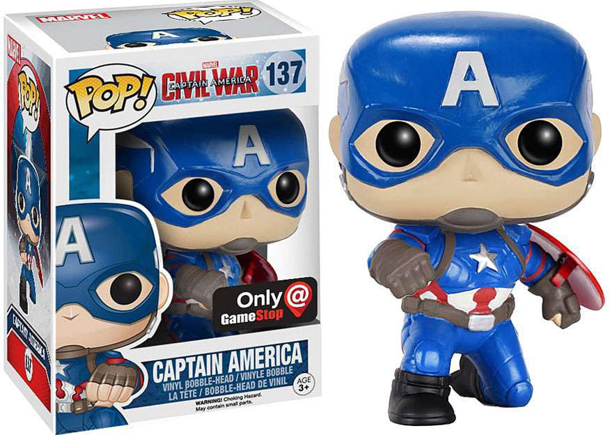 Captain America Vinyl Bobble-Head Item #2224 Funko Pop Marvel 