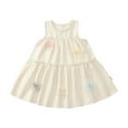thumbnail image 2 of LOVZFMLL Robe d'Été à Manches à Volants pour Filles, Tenue d'Été pour Enfants 4-14T, 2 of 9