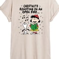thumbnail image 3 of Peanuts - Lucy Snoopy Christmas Carol - Women's Oversized Graphic T-Shirt, 3 of 6