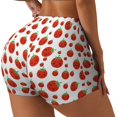 thumbnail image 1 of Balery Hand Drawn Tomatoes Pantalones cortos de entrenamiento estampados para mujer, sin costuras, ajustados, para gimnasio, yoga, correr, deportes, ejercicio activo, fitness.-X-Large, 1 of 8