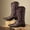 Burgundy, variant on Men’s Vintage Embroidered Western Cowboy Boots Mid-Calf Pull-On Country Riding Boots with Stacked Heel for Rodeo Ranch Casual Everyday Wear