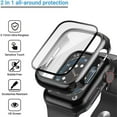 thumbnail image 3 of ALMNVO Apple Watch Bands 44mm Screen Protector Case Braided Solo Loop Strap with Protective Case, Stretchy Wristband Elastic Nylon Strap Bracelet for iWatch Series 6 5 4 SE -Blueberry, 3 of 6