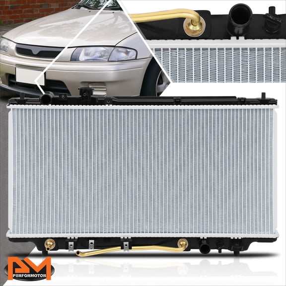 PM PERFORMOTOR Full Aluminum OE Style Cooling Radiator for 95-98 Mazda Protege AT/MT DPI-1704