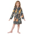 thumbnail image 6 of FORMRS Niños Bathrobe Unisex Hooded Robe Soft Plush Pajamas Sleepwear, Size 10-12T, Cartoon Dinosaur, 6 of 7