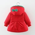 thumbnail image 5 of Gibobby Abrigos de invierno para niños y niñasChaqueta de abrigo con volantes y cálido para niñas pequeñas ropa de invierno de manga larga de Color en co(Rojo, 6-12 Meses), 5 of 5