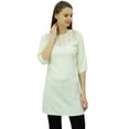 thumbnail image 2 of Bimba Women's Summer Short Tunic 3/4 Sleeves Top Kurti Designer Casual Blouse, 2 of 8