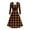 5DT-Orange, variant on DailyTrove Women's Plaid Shirt Dress, Belted, Casual Work & Weekend Outfit, Mid-Weight Cotton Blend
