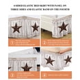 thumbnail image 6 of Farmhouse Wrap Around Bed Skirts for King Bed 16" Drop,Bed Skirt with Adjustable Elastic Belt Dust Ruffle Bed Valance for Bedroom Hotel Rustic Brown Country Star Barn Berry Wooden Bed Frame Cover, 6 of 7
