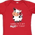 thumbnail image 4 of Inktastic Sorry, I'm a Bit MOOdy Today Cute Cow Pun Boys or Girls Baby Bodysuit, 4 of 5