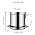 thumbnail image 2 of 2X Vietnamese Coffee Filter Coffee Maker Reusable Phin Infuser Strainer Pot Coffee Drip Brewer Manual Coffee, 2 of 7
