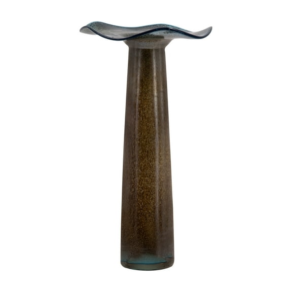 A&B Home Vaughan Glass Vase - 10.5"Dia. x 19.5"H - Grey