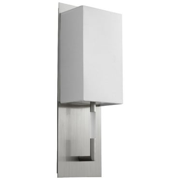 15.75 Inch 11.9W 120V 1 Led Wall Sconce-Satin Nickel Finish-White Shade Color Oxygen Lighting 3-564-124