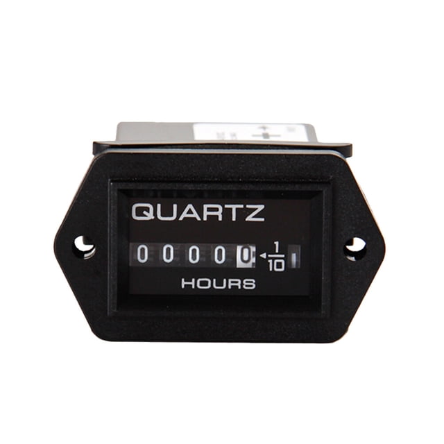 Milisten 12-36V Waterproof Timer LCD Display Engine Digital Tach Hour Meter for Gasoline Diesel Engine Lawn Mower Motorcycle (DC)