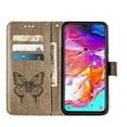 thumbnail image 3 of Galaxy A70 Phone Case, Dteck Embossed Butterfly Magnetic Flip PU Leather Wallet Foilo Case Stand Protective Cover with Hand Strap [Built-in card slots/money pocket] for Samsung Galaxy A70, Gray, 3 of 5