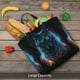 thumbnail image 5 of Fotbe Cool Blue Light Wolf Bolsa Tote con Estampado para Mujer, Bolsos con Cremallera, Bolsa de Hombro Casual de Gran Capacidad con Bolsillos Internos, 5 of 7