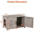 thumbnail image 5 of ZENY Cat Litter Box Enclosure Wooden Cat Washroom Furniture Hidden with Barn Door Stylish Cat House, 5 of 11