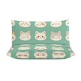 thumbnail image 3 of 3 Pcs Soft Bedding Set, Includes 1 Duvet Cover with Zipper And 2 Pillow,Shams Cartoon Cute Cat Full(79"×90"), 3 of 8