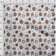 thumbnail image 4 of oneOone Cotton Poplin Brown Fabric Animals Diy Clothing Quilting Fabric Print Fabric By Yard 56 Inch Wide, 4 of 6