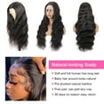 thumbnail image 2 of Body Wave Lace Front Wigs Human Hair 180 Density, 13x4 HD Transparent Lace Frontal Wigs Human Hair Glueless Brazilian Virgin Human Hair Lace Front Wigs Pre Plucked with Baby Hair, 2 of 3