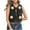 Black, variant on Summer Fashion Tank Tops For Women Loose Fit Casual Oversize Solid Color Round-Neckleeveless Summer Waistcoat — Y-Army Green∣XL