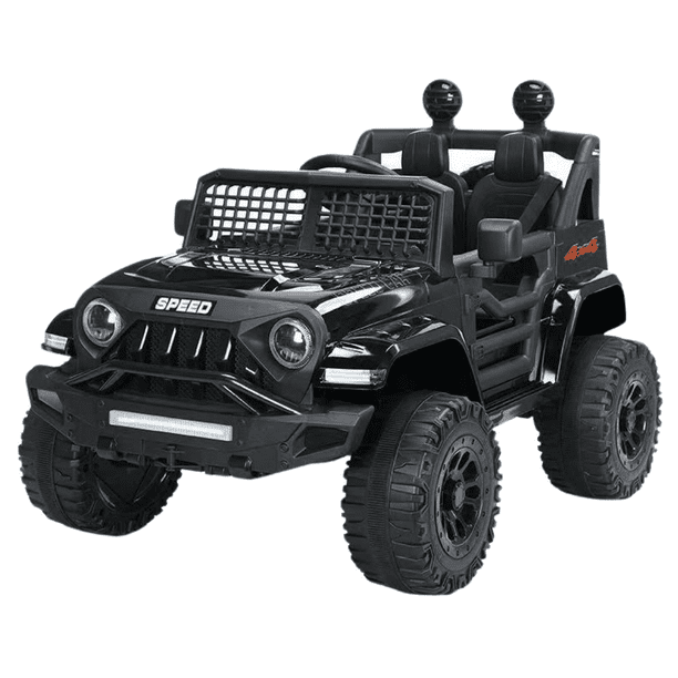 Carro Montable Eléctrico Jeep AEIOU BHM6588 Negro Bodega Aurrera