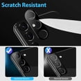 thumbnail image 5 of Bemz (3-Pack) Anti Glare Scratch Resistant Rear Camera Tempered Glass Lens Shield Protector for Samsung Galaxy S23 - Black, 5 of 9