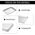 thumbnail image 3 of Baking Sheets 2 Pieces,  Stainless Steel Baking Pan Tray Cookie Sheet, Rectangle Size 9 X 7 X 1 inch, Healthy & Non Toxic, Rust Free & Mirror Finish, Easy Clean & Dishwasher Safe, 3 of 7