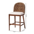 thumbnail image 2 of bali & pari Denver Acacia Wood & Seagrass Counter Stool in Brown, 2 of 10