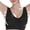 Black, variant on Women's Smooth Seamless Wireless Bra Wide Side Wings Full Coverage Plunge Brassiere Lifting Comfort Bralette Anti-Chafing Everyday Underwear Top Grey 3XL