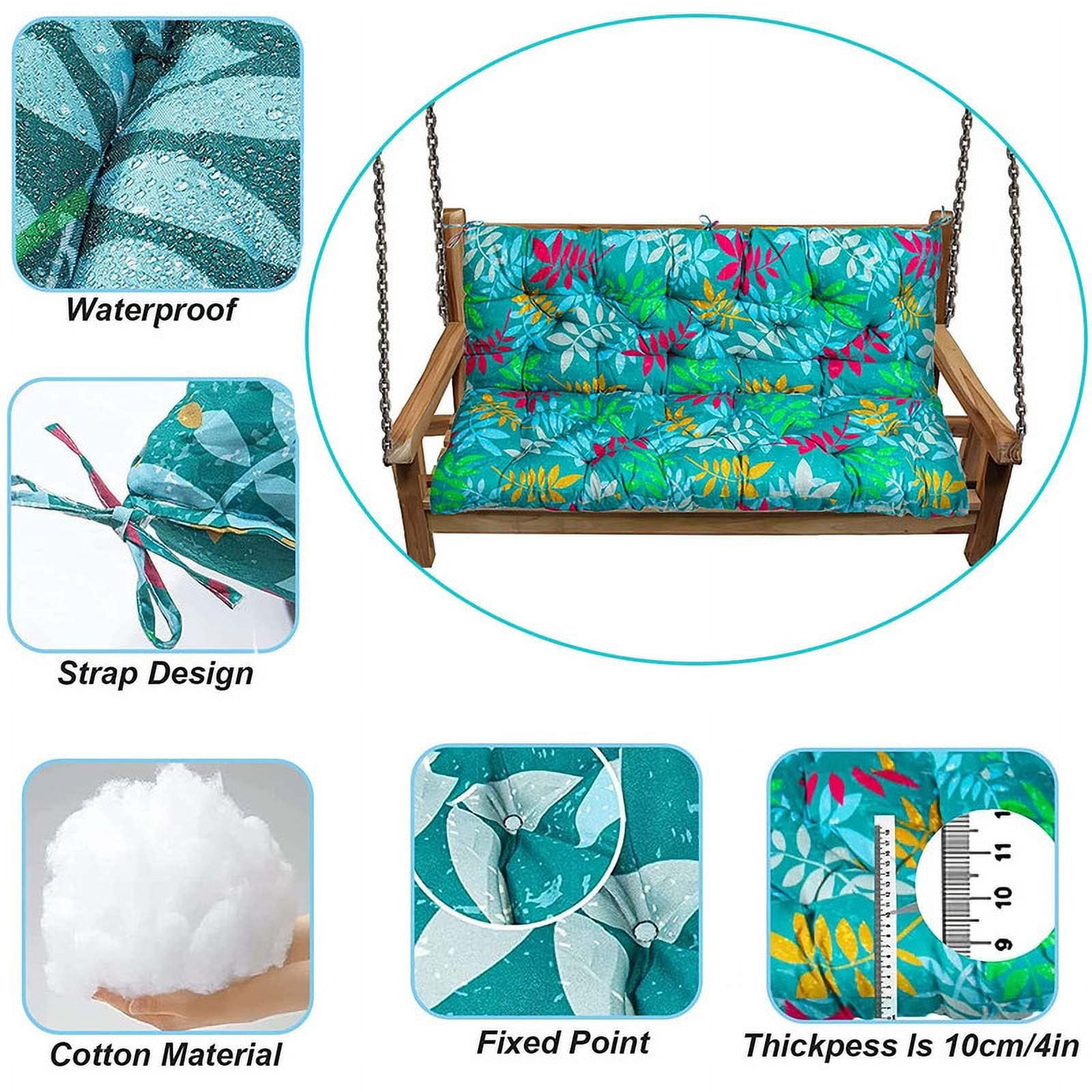 YLLN 40*40 Inch Porch Swing Cushions, Patio Furniture Cushions With 4" Thicken Backrest, Bench Cushions For Outdoor Furniture, Anti-Fading Waterproof Patio Cushions