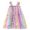 Pink, variant on Summer Dresses For Girls Sleeveless Rainbow Tie Dyed Star Sequin Tulle Ruffles Princess Dance Partyes Clothes Hawaiian Dresses For Girls Size 4-5T
