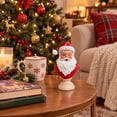 thumbnail image 2 of Tovaris Red Winking Santa Claus Bust, Christmas Desktop Resin Figurine, Santa Tabletop Ornament, Holiday Home Office Mantel Decor, Xmas Party Decoration, 2 of 7