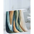 thumbnail image 3 of Colorful Abstract Art Towel Set of 3, Soft Microfiber Bath Towels, Hand Towel, Washcloths, Mountain Modern Watercolor Quick-Dry Absorbent Towels for Bathroom Kitchen Hotel Beach Gym Spa, 3 of 7